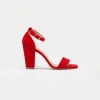 Forever & Always Shoes Women's Jess - Red Suede Sandals