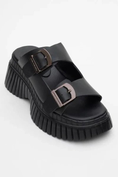 Forever & Always Shoes Joanes Leather Two-strap Platform Sandal