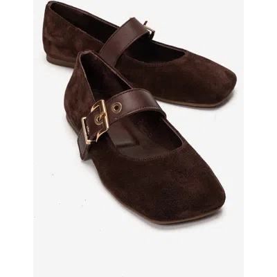Forever & Always Shoes Jonas Leather Ballet Flat In Brown