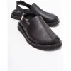 Forever & Always Shoes Laby Leather Clogs In Black