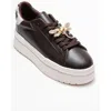 Forever & Always Shoes Laren Leather Buckle Sneakers In Multi