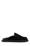 Forever & Always Shoes Laven Suede Leather Clogs In Black Suede Leather