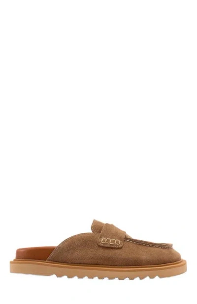 Forever & Always Shoes Laven Suede Leather Clogs In Cognac Suede Leather