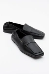 Forever & Always Shoes Liepa Leather Loafers In Black Leather
