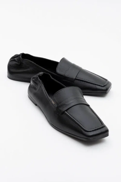 Forever & Always Shoes Liepa Leather Loafers In Black