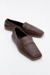Forever & Always Shoes Liepa Leather Loafers In Brown