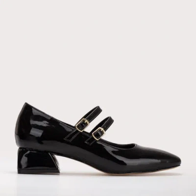 Forever & Always Shoes Lizbeth Mary Jane Shoes In Black Patent