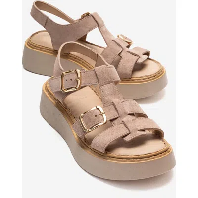 Forever & Always Shoes Loin Leather Platform Sandal In Multi