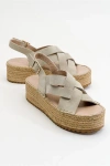 Forever & Always Shoes Lontano Suede Leather Platform Sandal