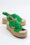 Forever & Always Shoes Lontano Suede Leather Platform Sandal