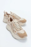 Forever & Always Shoes Loretta Platform Sneakers In Beige