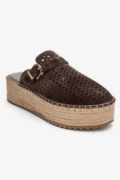 Forever & Always Shoes Louis Leather Platform Sandal In Brown