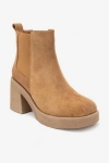 Forever & Always Shoes Lysa Leather Platform Boot In Neutral
