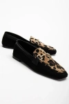 Forever & Always Shoes Mabel Suede Leather Horsebit Loafers In Black Suede Leather