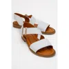 Forever & Always Shoes Majesty Leather Sandal In White