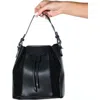 Forever & Always Shoes Maralis Leather Shoulder Bag In Black
