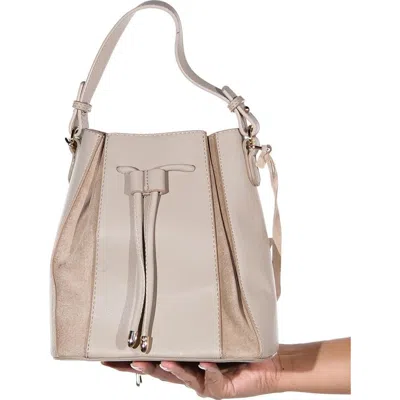 Forever & Always Shoes Maralis Leather Shoulder Bag In Neutral