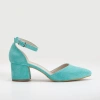 Forever & Always Shoes Women's Marcelle - Aqua Blue Suede Bridal Shoes