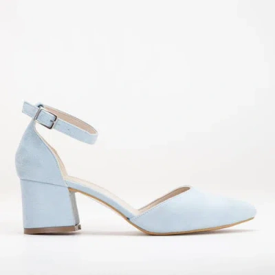 Forever & Always Shoes Women's Marcelle - Baby Blue Suede Bridal Shoes