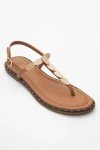Forever & Always Shoes Marea Leather Flat Sandal