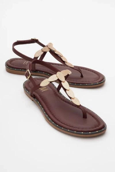 Forever & Always Shoes Marea Leather Flat Sandal
