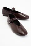 Forever & Always Shoes Matilda Leather Mary Jane Flats