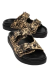 Forever & Always Shoes Milana Leather Double-strap Sandal In Black