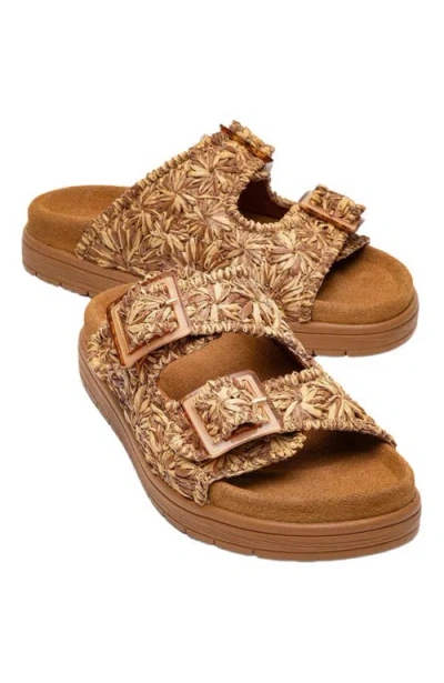 Forever & Always Shoes Milana Leather Double-strap Sandal In Brown