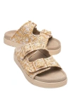 Forever & Always Shoes Milana Leather Double-strap Sandal In Neutral