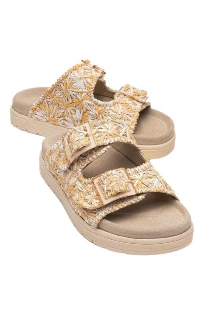 Forever & Always Shoes Milana Leather Double-strap Sandal In Neutral