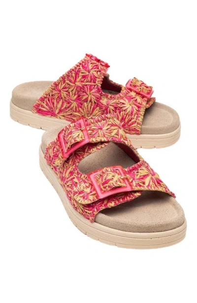Forever & Always Shoes Milana Leather Double-strap Sandal In Pink