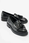 Forever & Always Shoes Milly Leather Tassel Loafer In Black Patent Leather