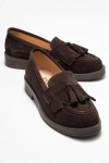 Forever & Always Shoes Milly Leather Tassel Loafer In Brown