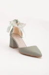 Forever & Always Shoes Miranda Low Block Heels With Pearls