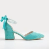 Forever & Always Shoes Women's Miranda - Aqua Blue Bridal Shoes With Pearls In Aqua Blue
