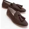 Forever & Always Shoes Mona Soft Leather Tassel Loafer In Brown