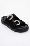 Forever & Always Shoes Morelia Suede Leather Slide Sandal