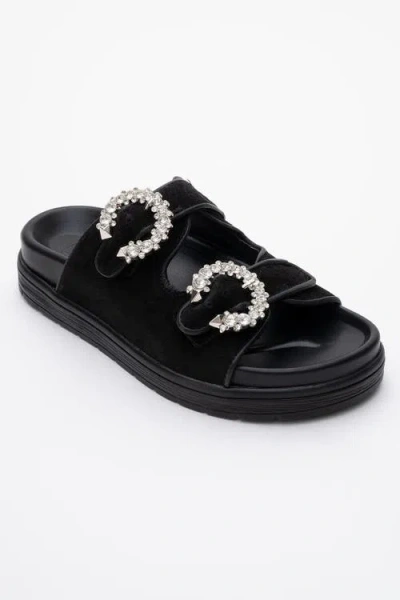 Forever & Always Shoes Morelia Suede Leather Slide Sandal