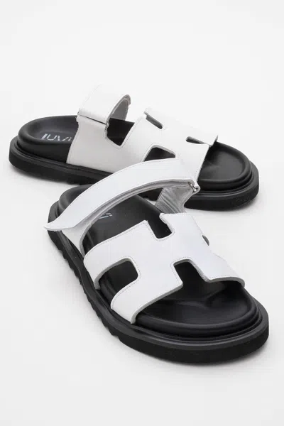 Forever & Always Shoes Morte Leather Slide Sandal (women)