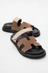 Forever & Always Shoes Morte Leather Slide Sandal (women)