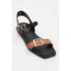 Forever & Always Shoes Mozes Leather Sandal In Brown