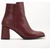 Forever & Always Shoes Nadine Ankle Boots In Burgundy