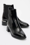 Forever & Always Shoes Neiva Leather Chelsea Boot In Black