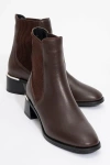Forever & Always Shoes Neiva Leather Chelsea Boot In Brown