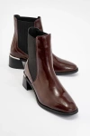 Forever & Always Shoes Neiva Leather Chelsea Boot In Burgundy