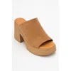 Forever & Always Shoes Nola Leather Platform Mules