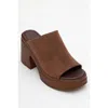 Forever & Always Shoes Nola Leather Platform Mules