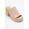 Forever & Always Shoes Nola Leather Platform Mules