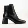 Forever & Always Shoes Odette Ankle Boots In Black Patent