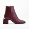 Forever & Always Shoes Odette Ankle Boots In Burgundy